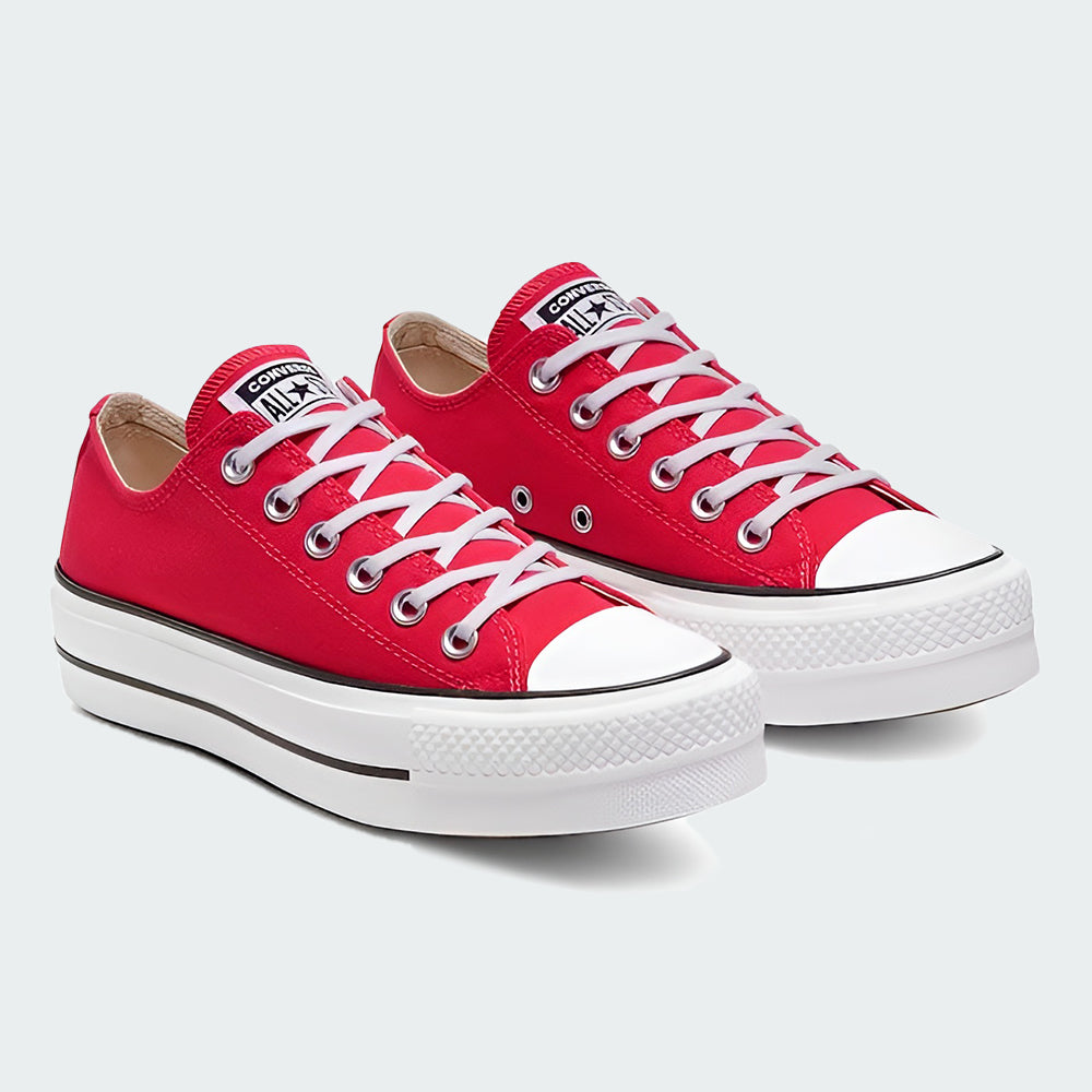 CONVERSE LONA ROJO PLATAFORMA