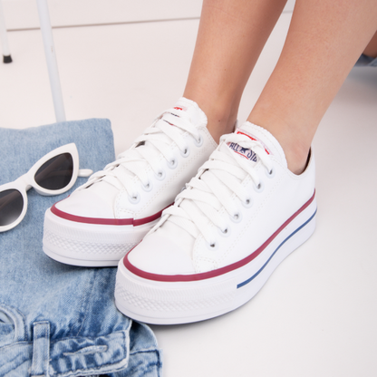 CONVERSE ECO CUERO BLANCO PLATAFORMA