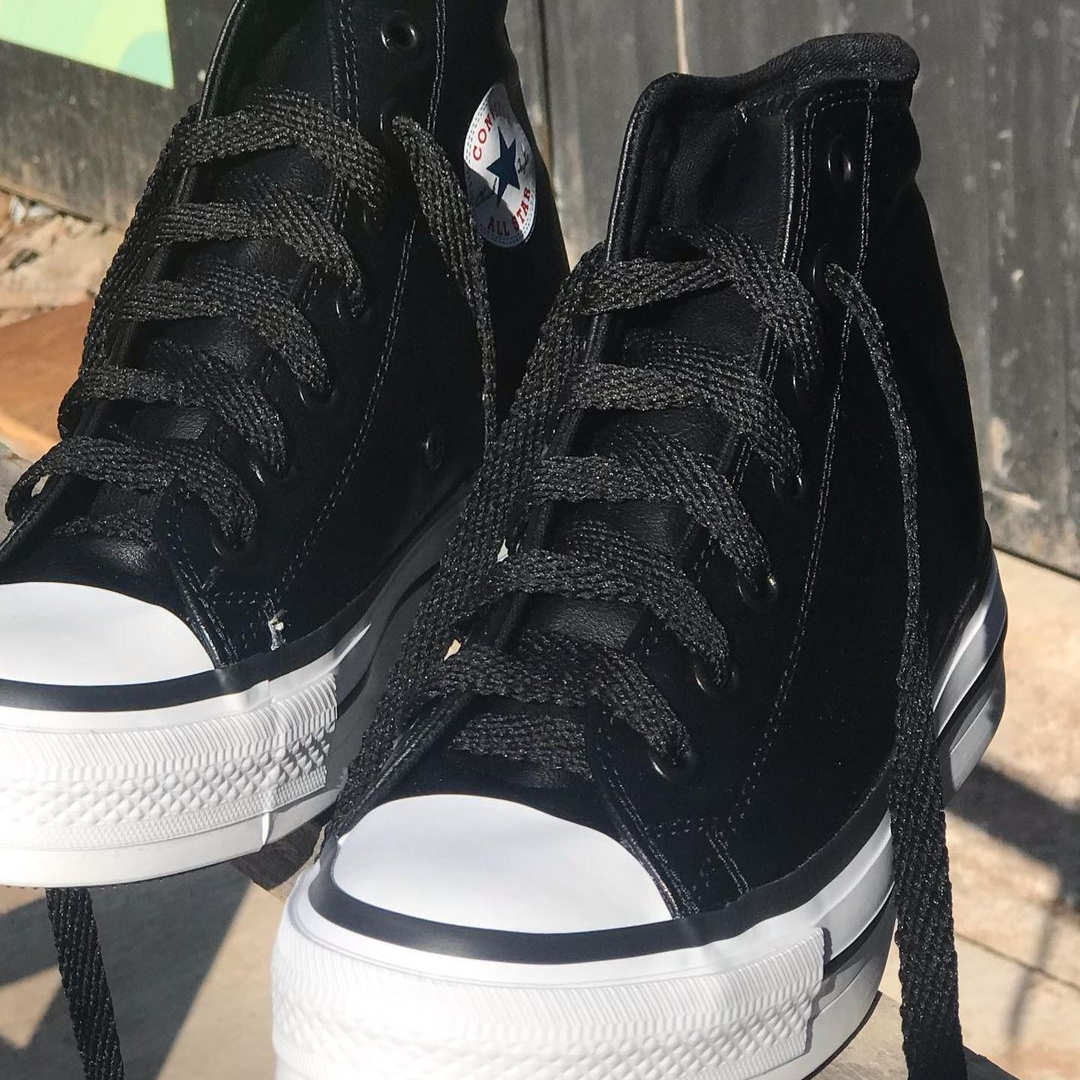 CONVERSE BOTITAS ECO CUERO NEGRO PLATAFORMA