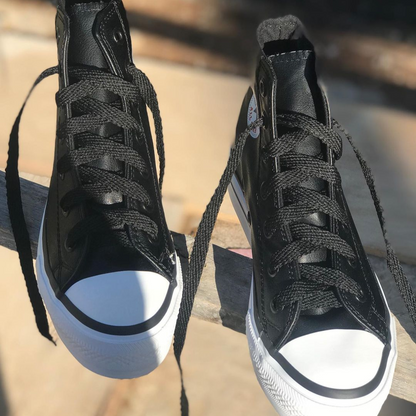 CONVERSE BOTITAS ECO CUERO NEGRO PLATAFORMA